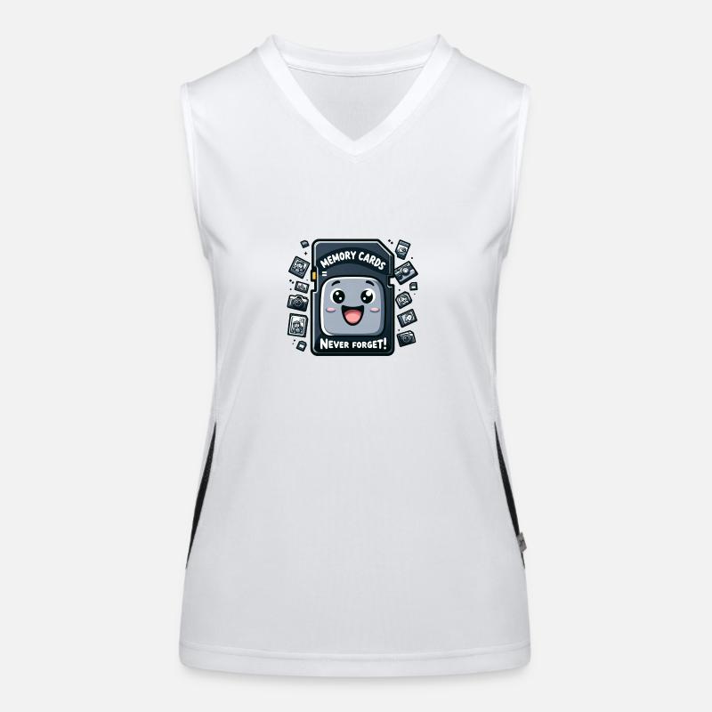 Memory Cards never Forget Funktionelles Kontrast-Tank Top für Frauen