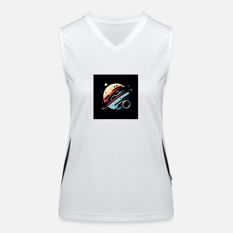 Kosmische Eleganz Funktionelles Kontrast-Tank Top für Frauen