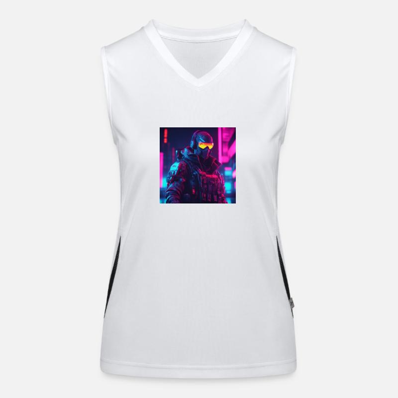 Futuristic Soldier Women's Functional Contrast Tank Top