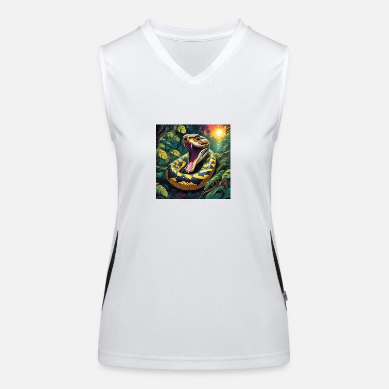 Python Schlange Funktionelles Kontrast-Tank Top für Frauen