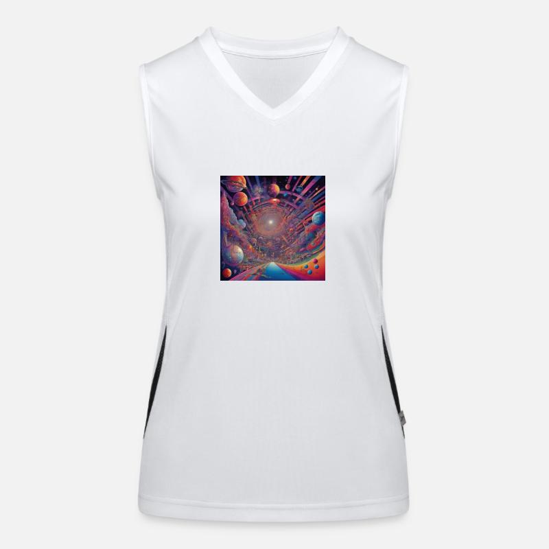 Planet Funktionelles Kontrast-Tank Top für Frauen
