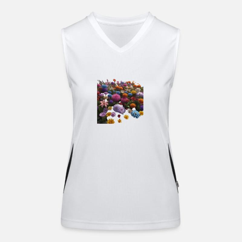 Bunte Blumen Funktionelles Kontrast-Tank Top für Frauen