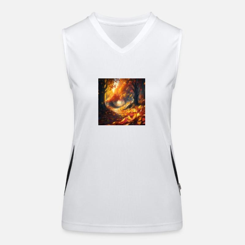 Herbstwelt Funktionelles Kontrast-Tank Top für Frauen