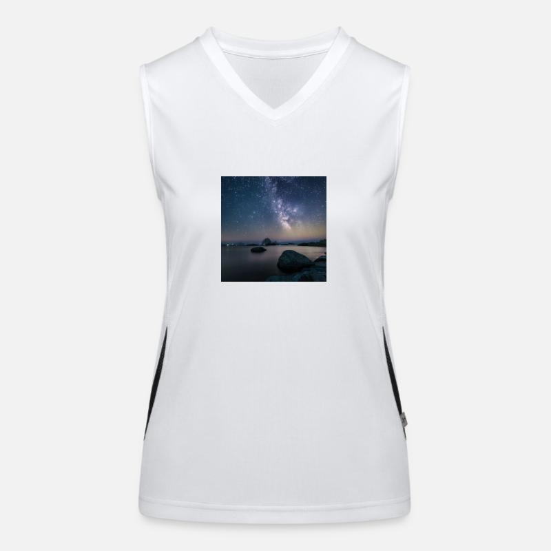 Sternenhimmel Funktionelles Kontrast-Tank Top für Frauen