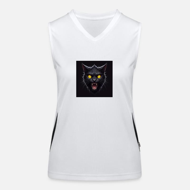 Kung Fu Katzenkrieger Funktionelles Kontrast-Tank Top für Frauen
