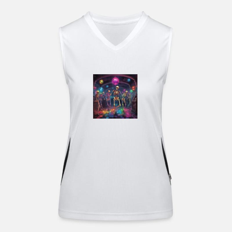 Skeleton Dance Lesson Women's Functional Contrast Tank Top