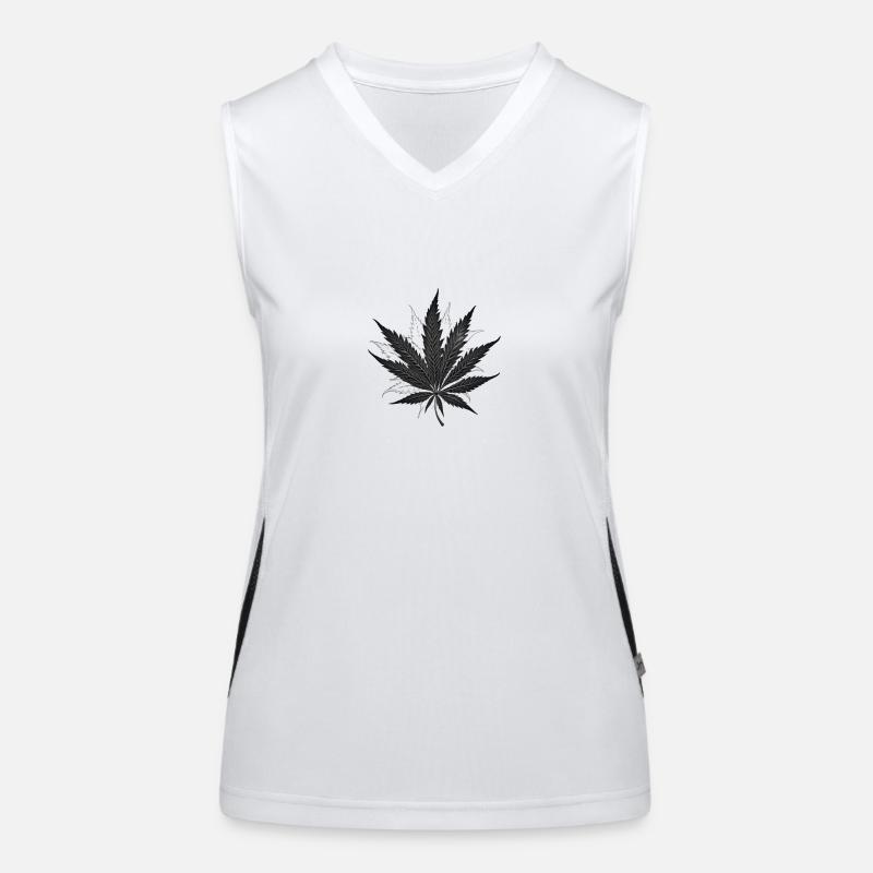 Cannabis Leaf 1 Women's Functional Contrast Tank Top