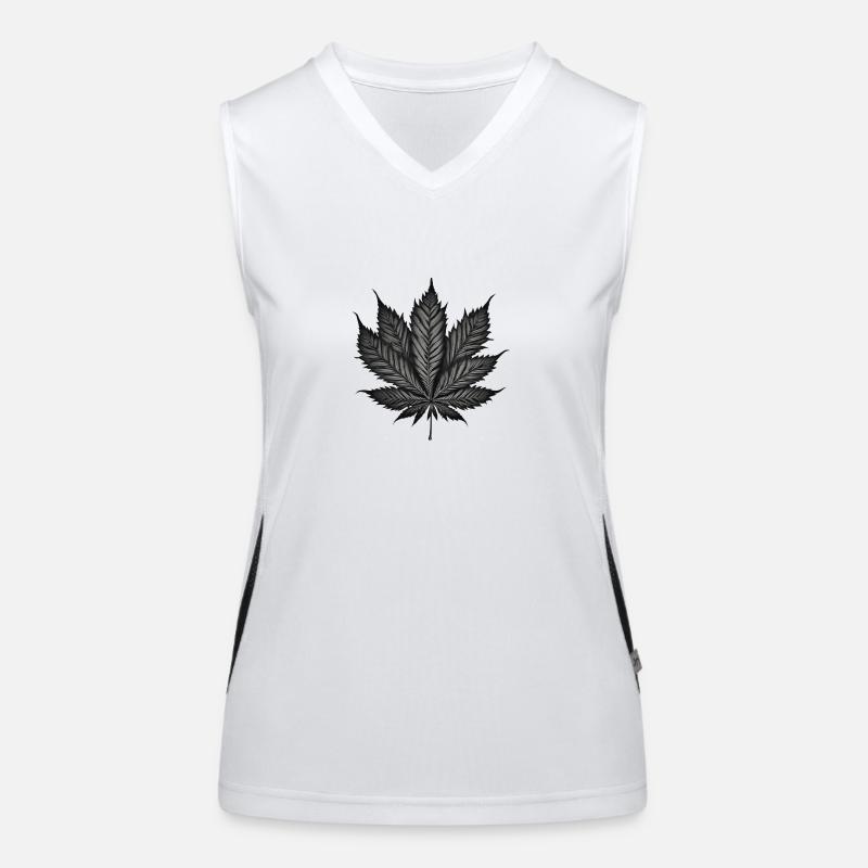 Cannabis Blatt Funktionelles Kontrast-Tank Top für Frauen