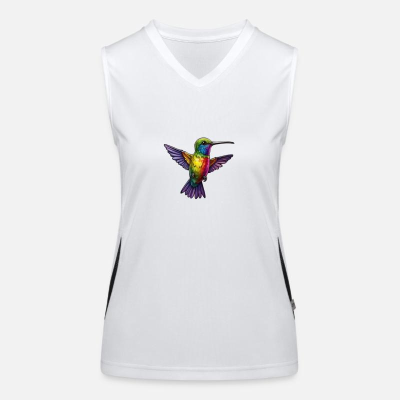 Rainbow Hummingbird Women's Functional Contrast Tank Top