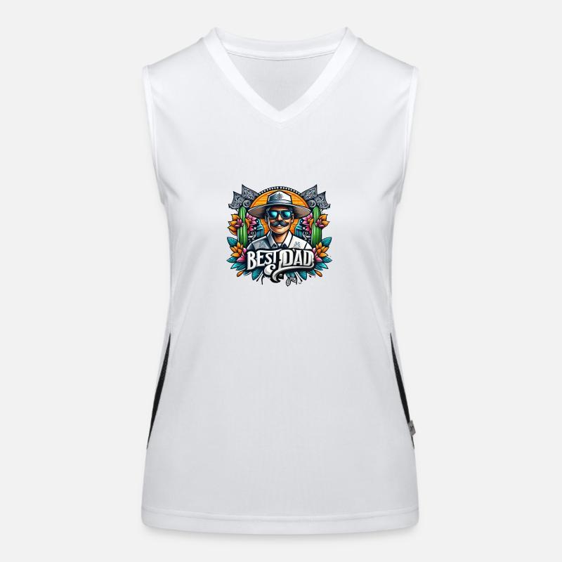 Best Dad Women's Functional Contrast Tank Top