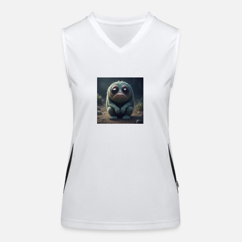 Trauriges Geschöpf Funktionelles Kontrast-Tank Top für Frauen