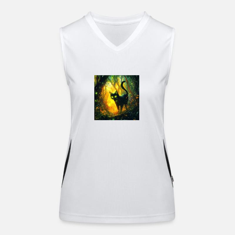 FANTASY Forest Cat 6 Funktionelles Kontrast-Tank Top für Frauen