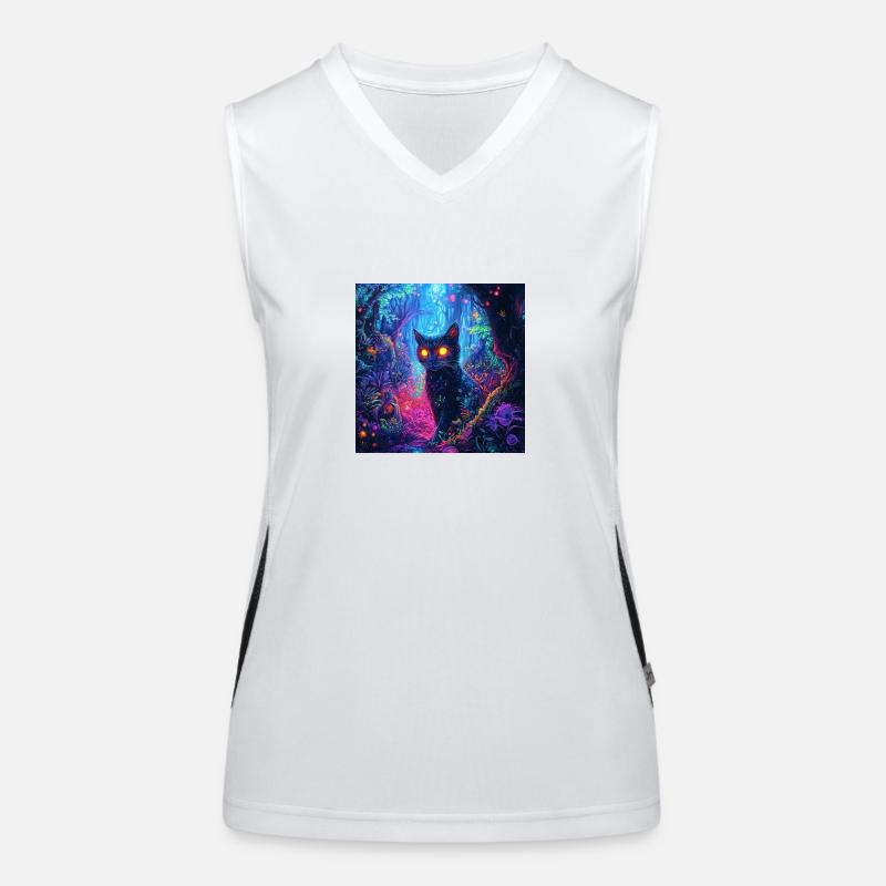 FANTASY Forest Cat 7 Funktionelles Kontrast-Tank Top für Frauen