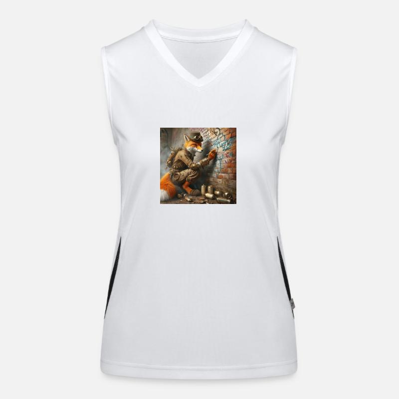 Foxxy Graffiti Funktionelles Kontrast-Tank Top für Frauen
