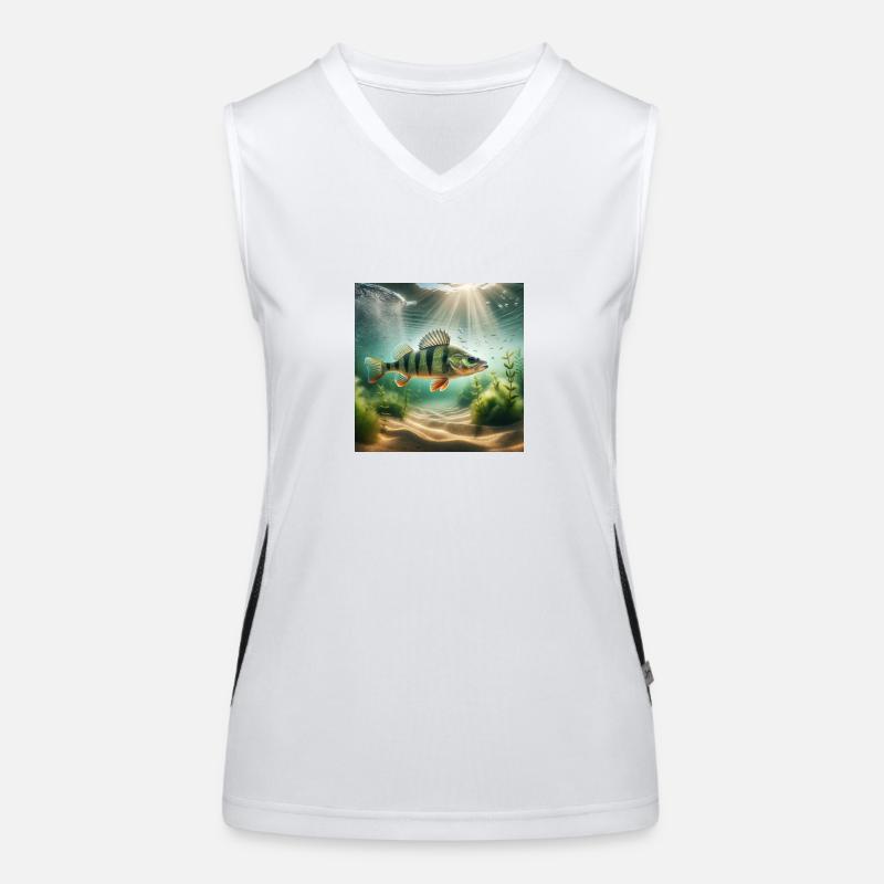 Fish, perch Women's Functional Contrast Tank Top