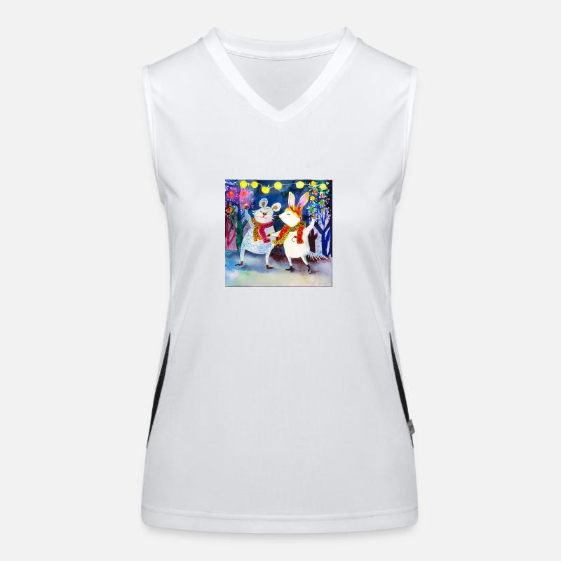 Tierischer Karneval Funktionelles Kontrast-Tank Top für Frauen