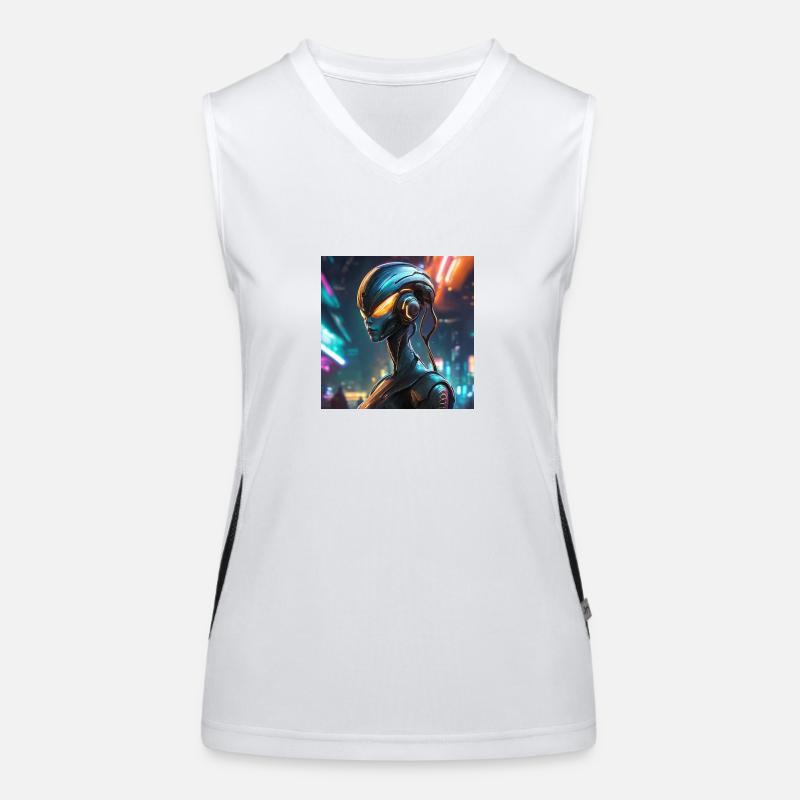 Alienware - Women's Functional Contrast Tank Top - white/black