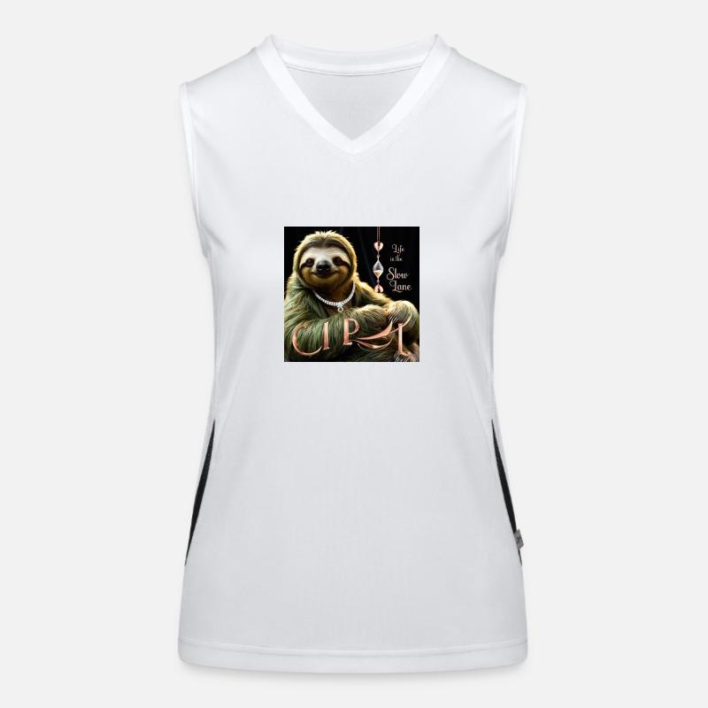 Life in the sloth lane Women's Functional Contrast Tank Top