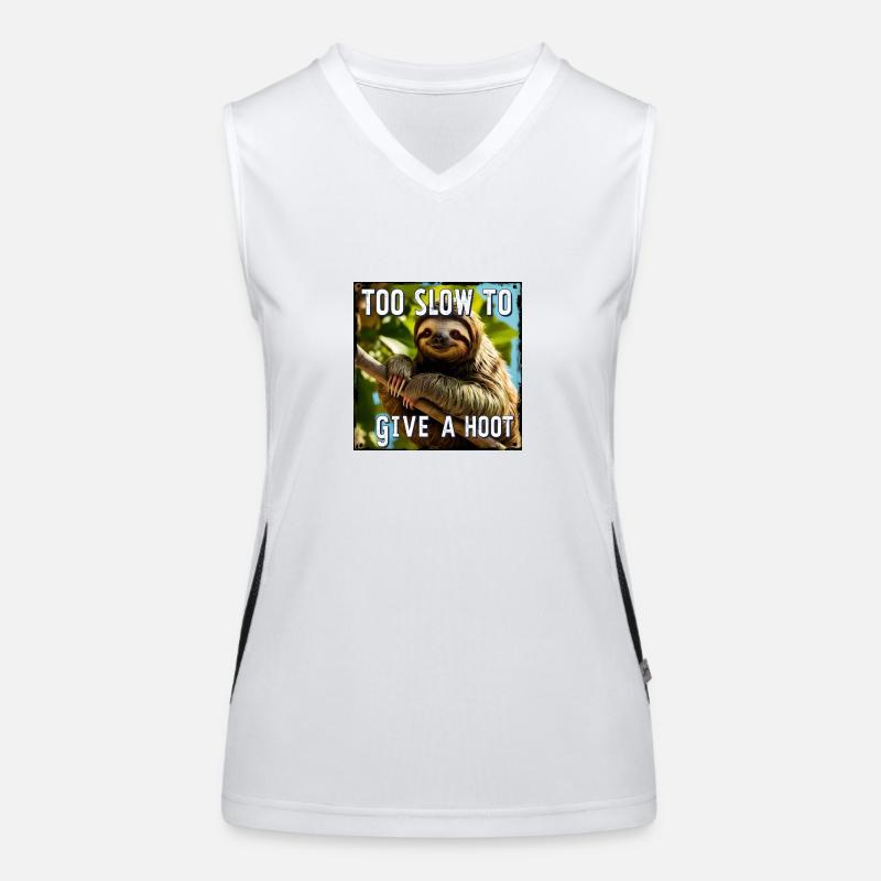Zu langsam, um einen Schrei zu geben Funktionelles Kontrast-Tank Top für Frauen
