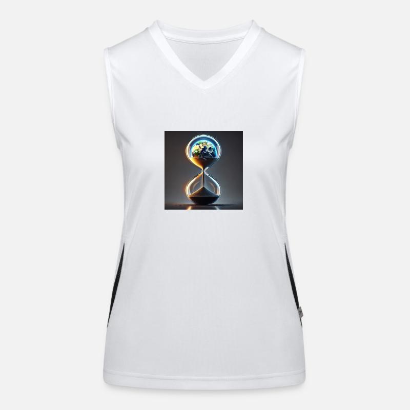Unsere Zeit läuft ab! (A) Funktionelles Kontrast-Tank Top für Frauen