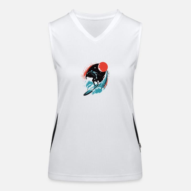 Cosmic Surf Funktionelles Kontrast-Tank Top für Frauen