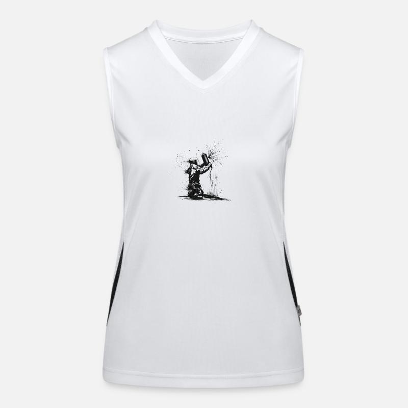 Kunst Funktionelles Kontrast-Tank Top für Frauen