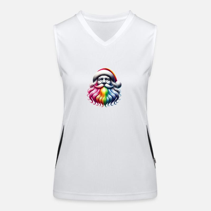 🎅✨ Magischer Regenbogen-Weihnachtsmann ✨🎅 Funktionelles Kontrast-Tank Top für Frauen