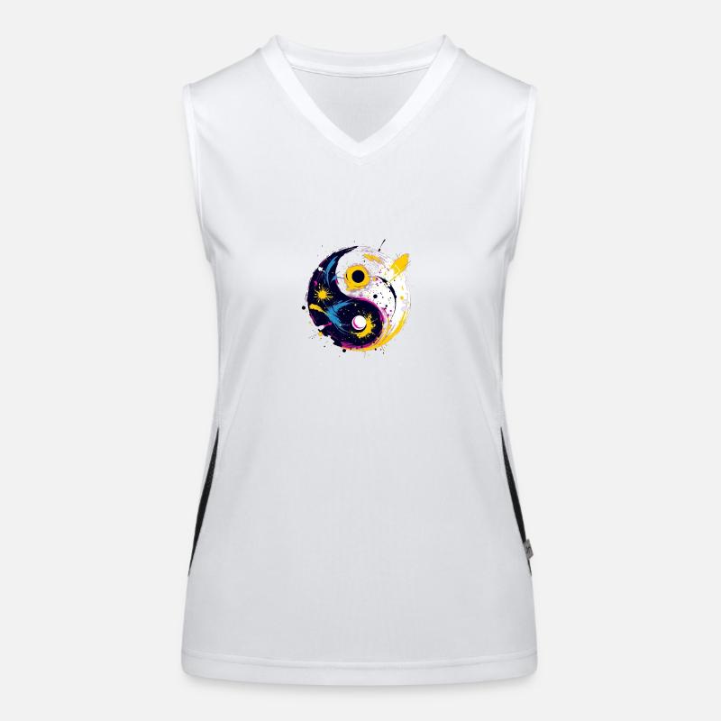 Yin Yang Funktionelles Kontrast-Tank Top für Frauen