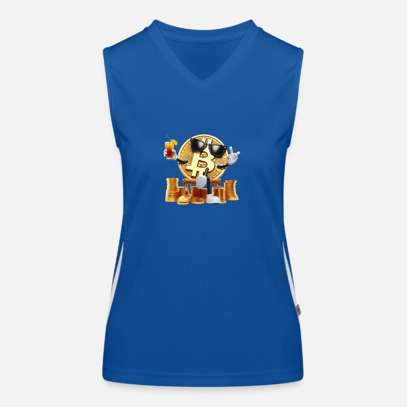 Abschreckender Bitcoin Funktionelles Kontrast-Tank Top für Frauen