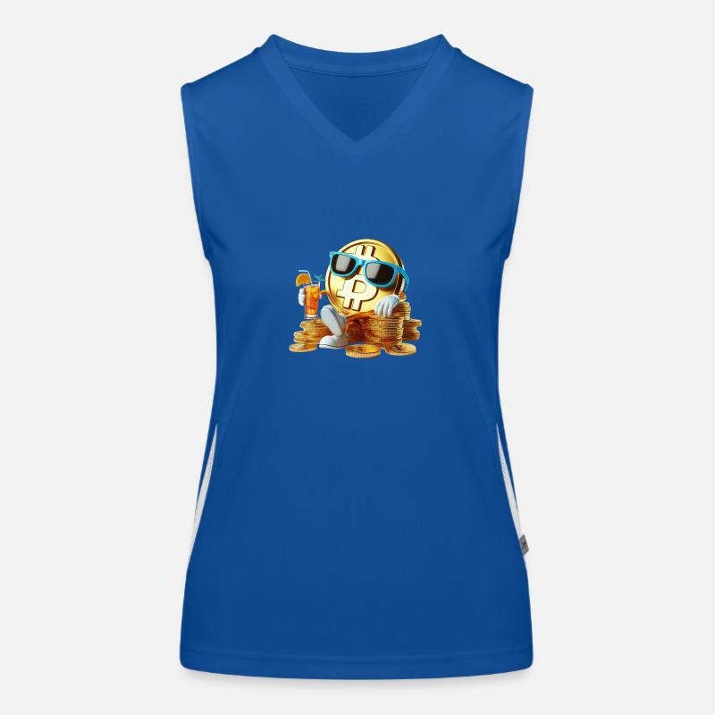 Chilling bitcoin Women's Functional Contrast Tank Top
