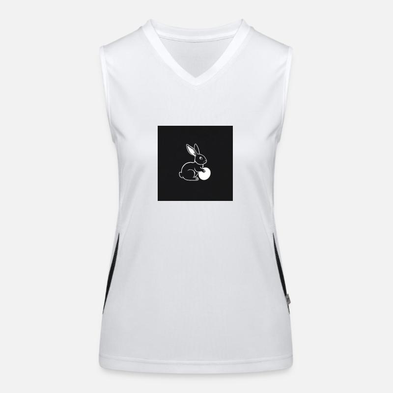 Das Osterglück des Hasen Funktionelles Kontrast-Tank Top für Frauen