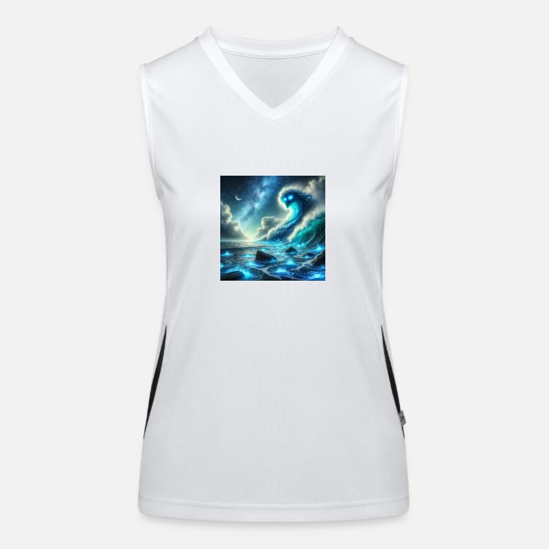 Islas Canarias Waves KI Funktionelles Kontrast-Tank Top für Frauen