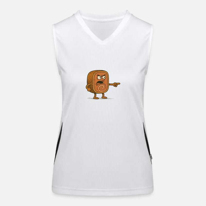 Wurst-Fingerrolle Funktionelles Kontrast-Tank Top für Frauen