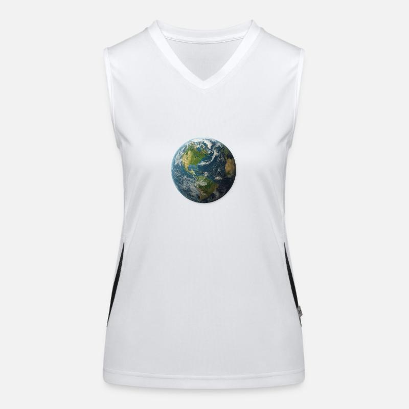 Erde Funktionelles Kontrast-Tank Top für Frauen