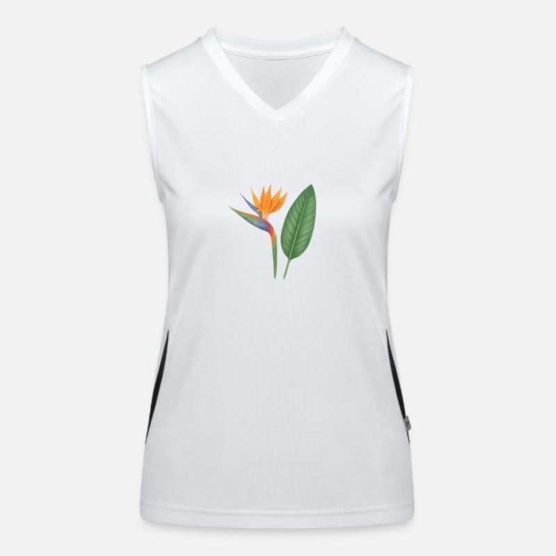Strelitzia – exotic blossoms Women's Functional Contrast Tank Top