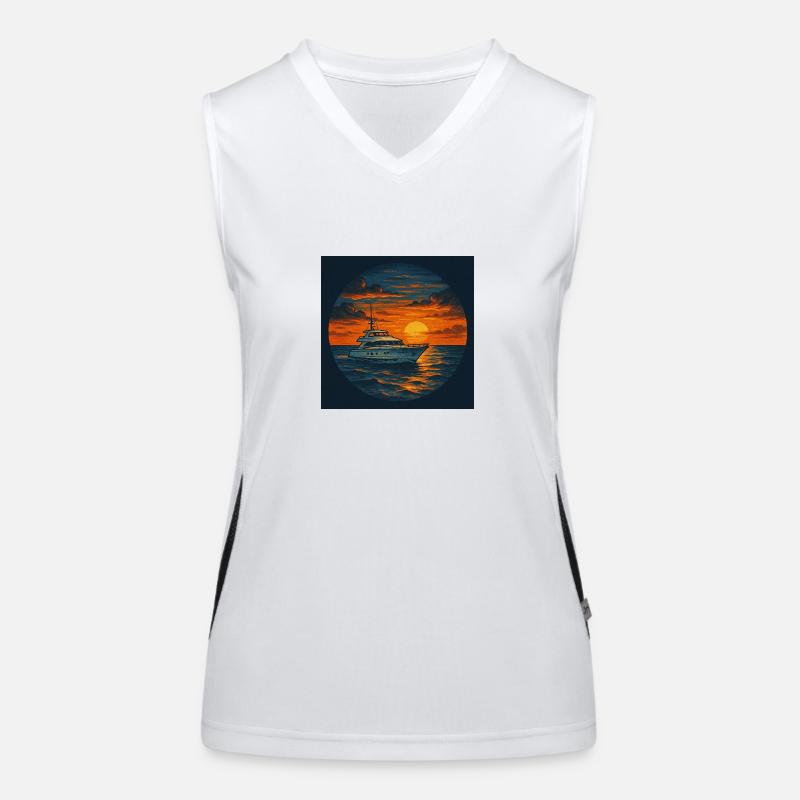Ocean Ship Funktionelles Kontrast-Tank Top für Frauen