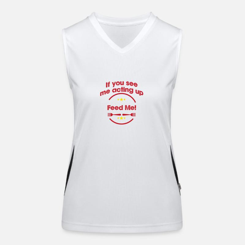 Füttere mich! Funktionelles Kontrast-Tank Top für Frauen