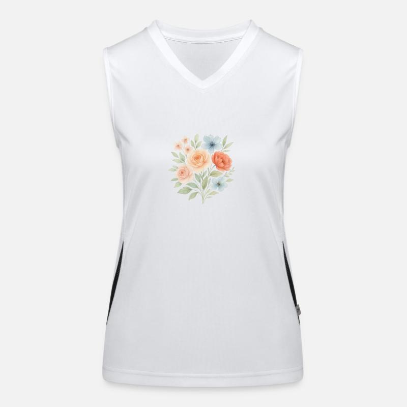 Blütentraum – nostalgic & tender Women's Functional Contrast Tank Top