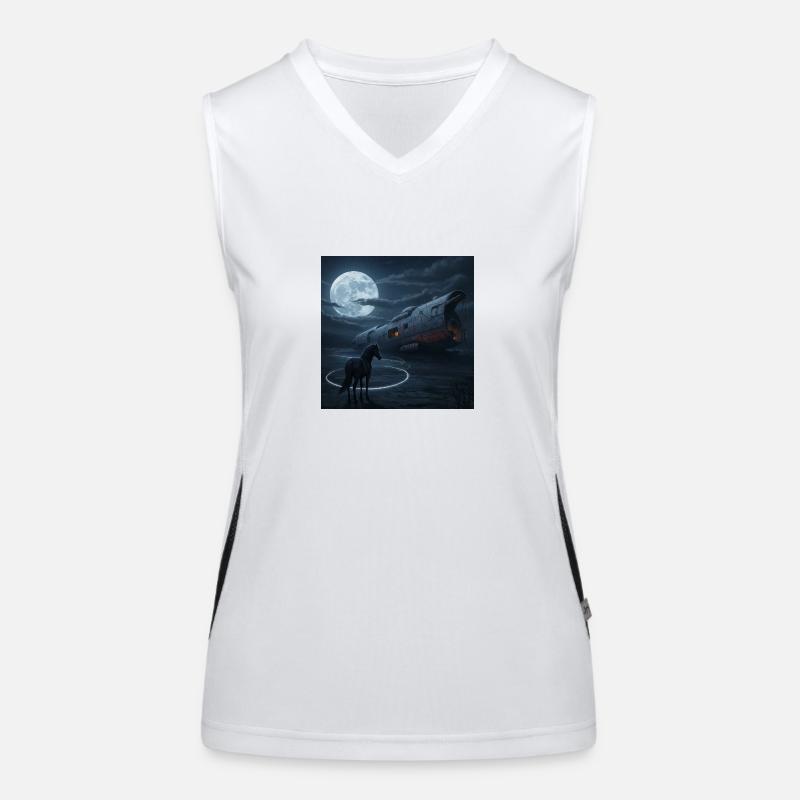 Night flight into the unknown Women's Functional Contrast Tank Top