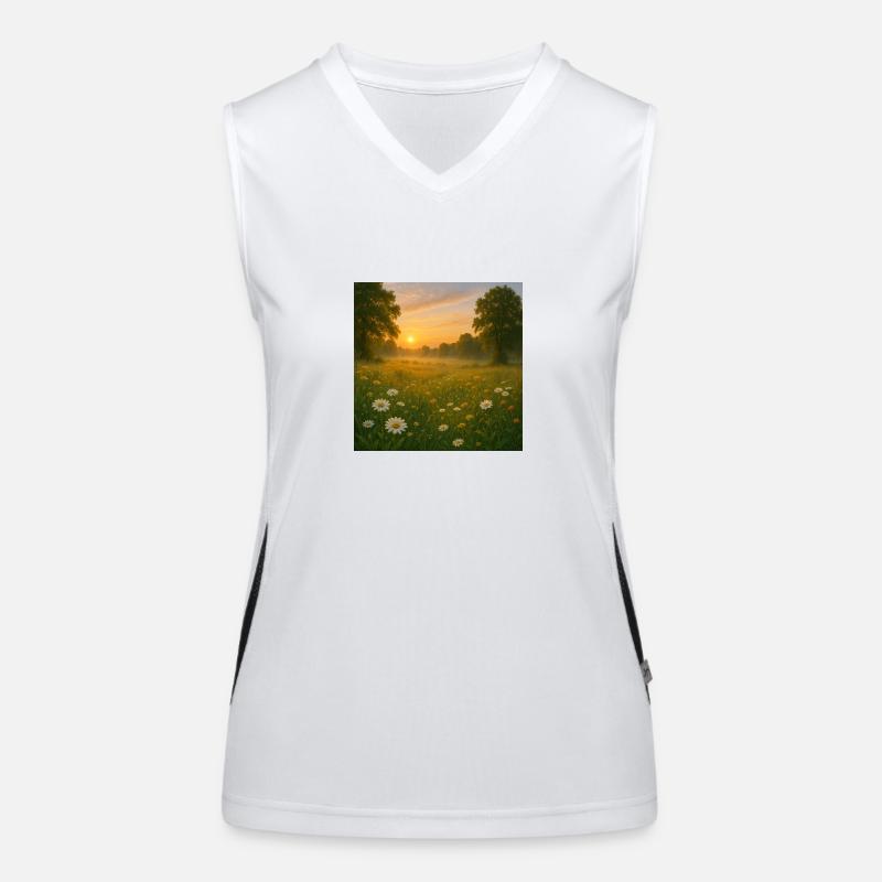 Flower meadow Women's Functional Contrast Tank Top