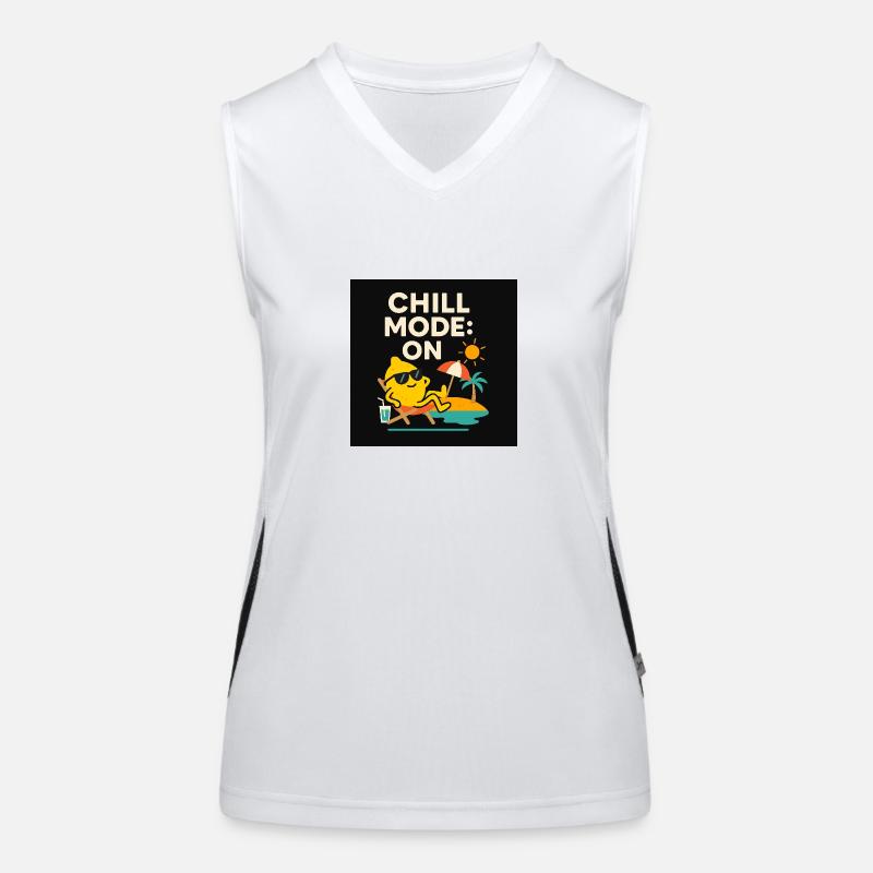Chill Mode : ON – Citron en Vacances Débardeur respirant contrasté Femme