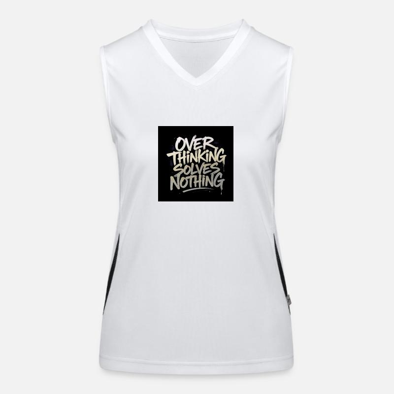 Overthinking solves nothing - Graffity Style Funktionelles Kontrast-Tank Top für Frauen