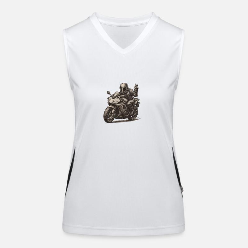 Motorcycle1 Women's Functional Contrast Tank Top