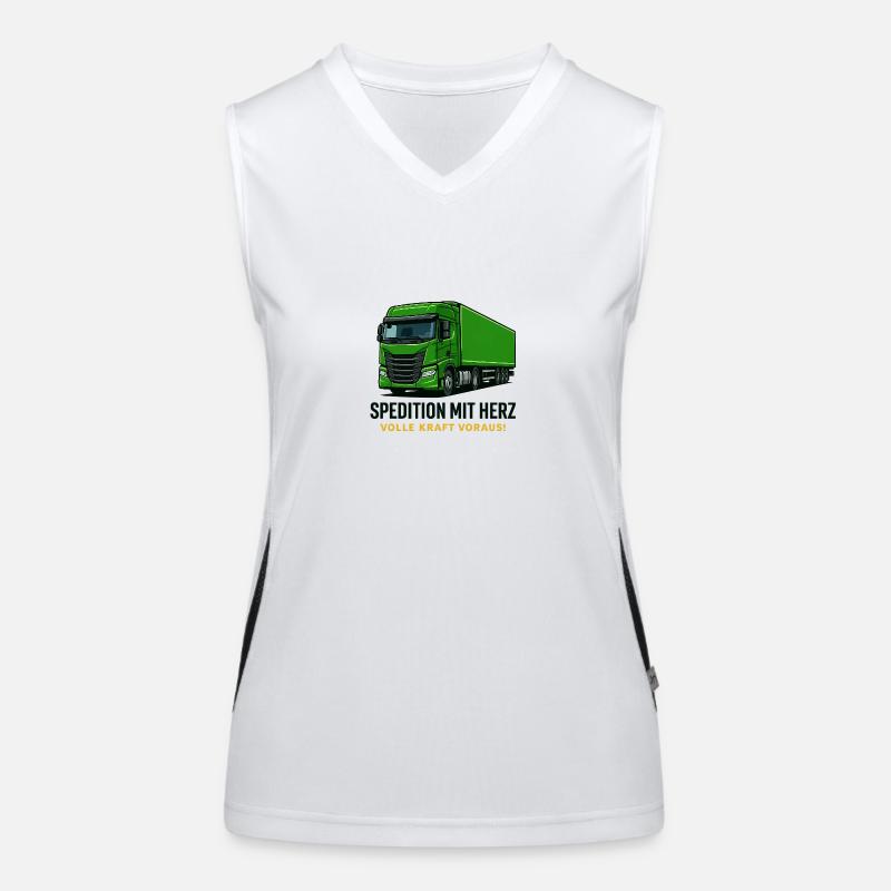 Spedition mit Herz Funktionelles Kontrast-Tank Top für Frauen