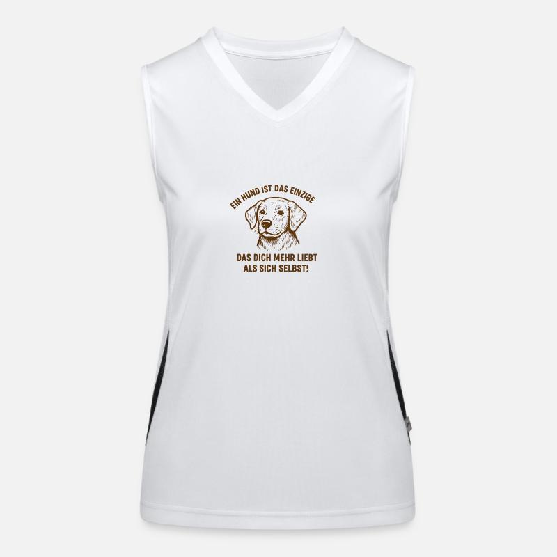 Un chien vous aime plus que lui-même Débardeur respirant contrasté Femme