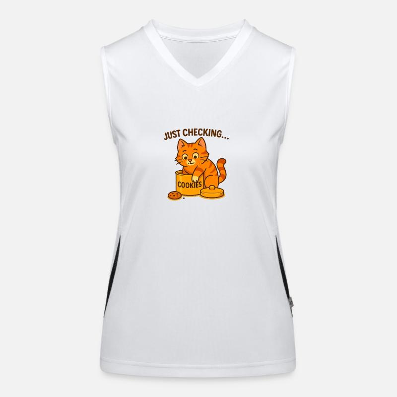 Cookie Cat – „Just checking…“ Funktionelles Kontrast-Tank Top für Frauen