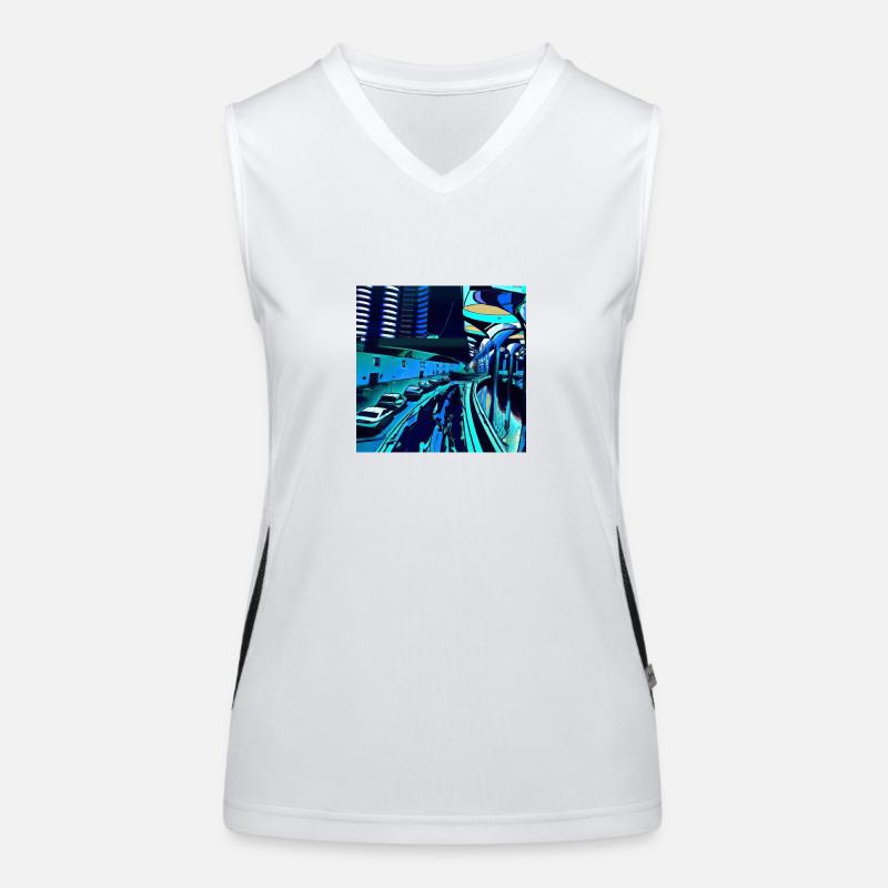 Design “Munich-3” Funktionelles Kontrast-Tank Top für Frauen