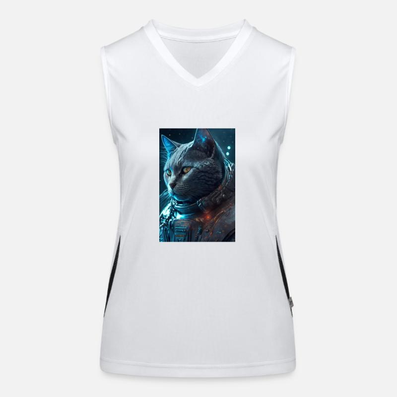Chat dans l’espace Débardeur respirant contrasté Femme