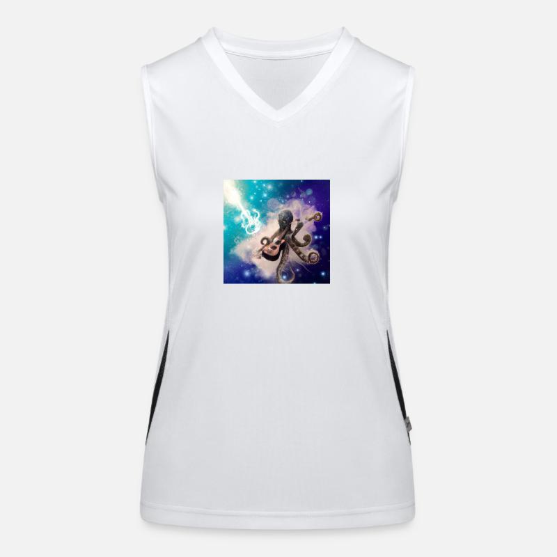 Steampunk Octopus Funktionelles Kontrast-Tank Top für Frauen