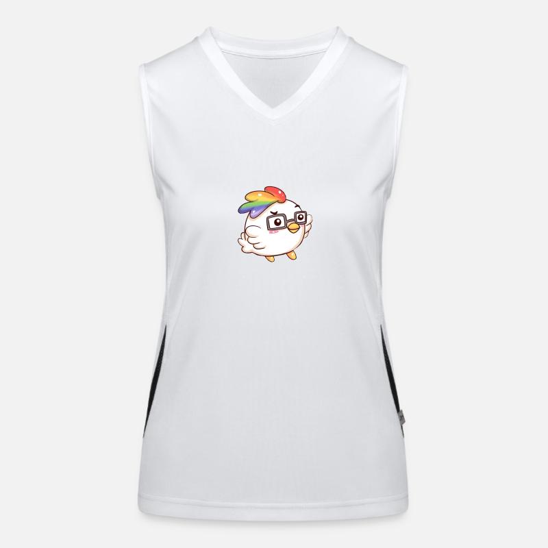 Regenbogen Funktionelles Kontrast-Tank Top für Frauen